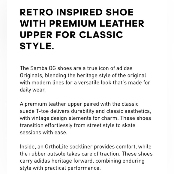 NWT ADIDAS SAMBA OG - Picture 7 of 8